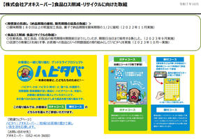 農林水産省に掲載されたアオキスーパーにおけるハピタベ事例